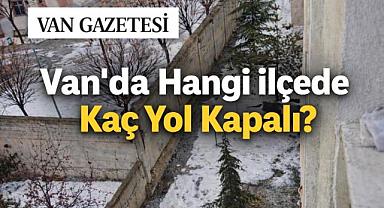 Van'da hangi ilçede kaç yol kapalı 