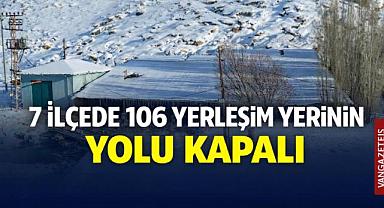 Van'da 7 İlçede 106 Yerleşim Yerinin Yolu Kapalı