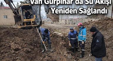 Van Gürpınar’da Su Akışı Yeniden Sağlandı