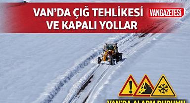 Van'da Çığ Tehlikesi ve Kapalı Yollar