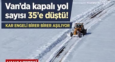 Van'da kapalı yol sayısı 35'e düştü 