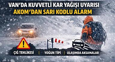 Van’da Kuvvetli Kar Yağışı Alarmı