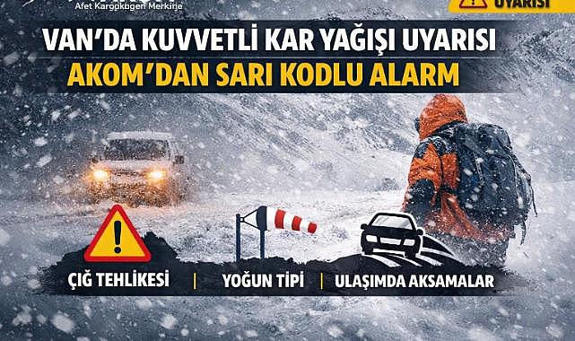 Van’da Kuvvetli Kar Yağışı Alarmı