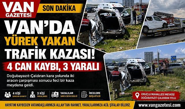 Van'da korkunç kaza ölü ve yaralılar var