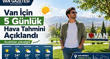 Van İçin 5 Günlük Hava Tahmini Açıklandı
