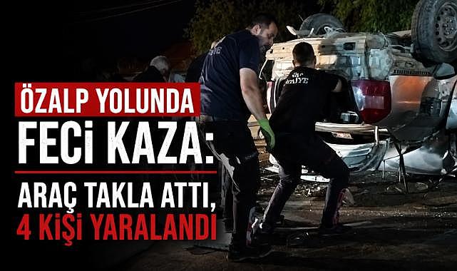 Van'da Takla Atan Otomobilde 4 Kişi Yaralandı
