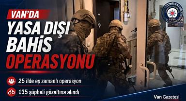 Van'da yasa dışı bahis operasyonu