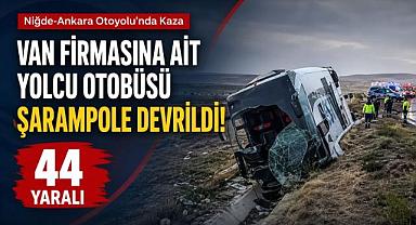 Van Firmasına Ait Yolcu Otobüsü kaza yaptı çok yaralı var 