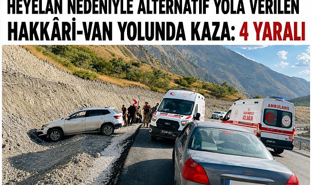 Alternatif yola verilen Hakkâri-Van yolunda kaza: 4 yaralı