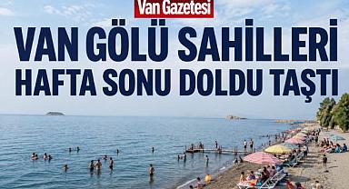 Van Gölü sahilleri hafta sonu doldu taştı