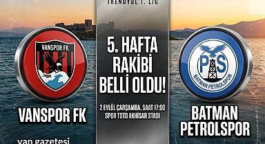 Vanspor FK 5. Hafta Maçı Hangi Gün Oynanacak?