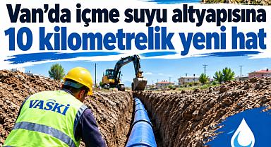 Van'da içme suyu altyapısına 10 kilometrelik yeni hat
