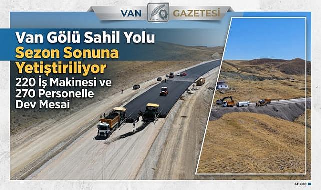 Van gölü sahil yolunda sona gelindi
