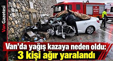 Van'da kaza 3 yaralı