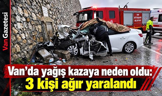 Van'da kaza 3 yaralı