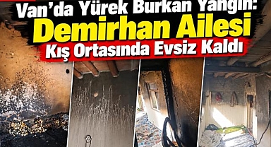 Van'ın Başkale ilçesinde bir ev küle döndü