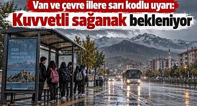 Van ve çevre illere sarı kodlu uyarı