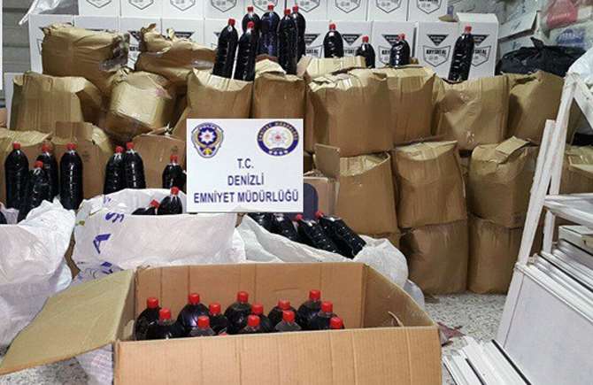 1 Ton Kaçak Alkollü İçki Ele Geçirildi