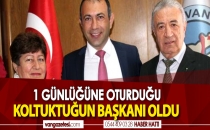 1 GÜNLÜĞÜNE OTURDUĞU KOLTUĞUN BAŞKANI OLDU