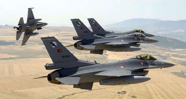 10 F-16 Uçağı Suriye Sınırında