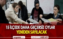 15 İLÇEDE DAHA GEÇERSİZ OYLAR