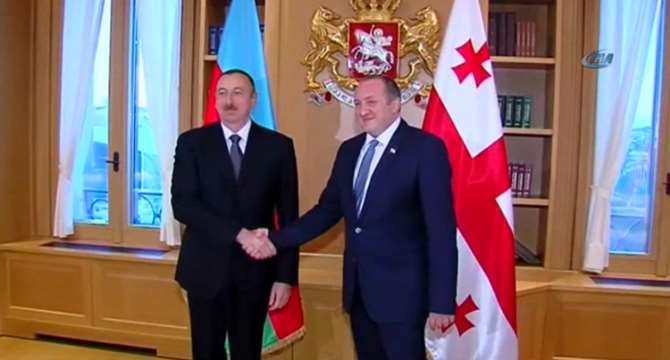 Aliyev, Gürcü Mevkidaşıyla Görüştü