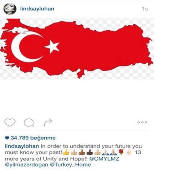 Amerikalı Ünlü Oyuncudan Türkiye Haritalı Paylaşım
