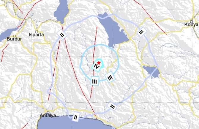 Antalya’da Deprem !
