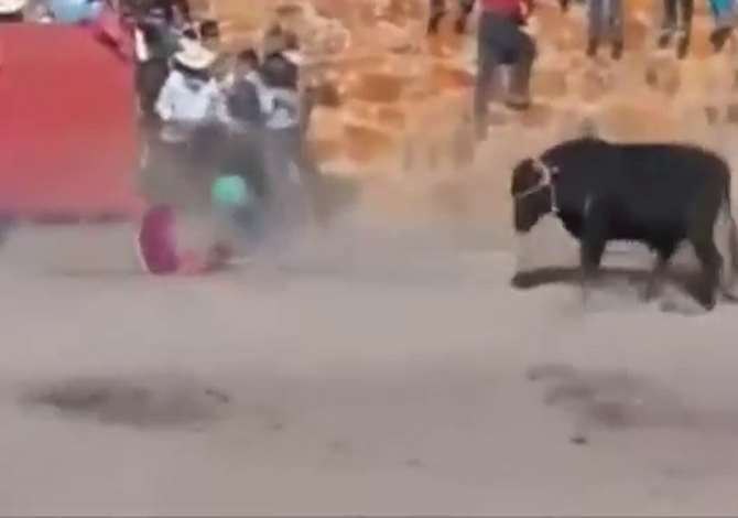 Asabi Boğa Önüne Çıkanı Yere Serdi