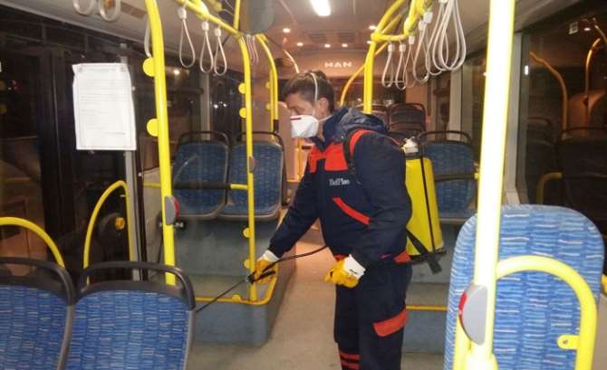 Başkent’te Otobüslerde Grip Önlemi