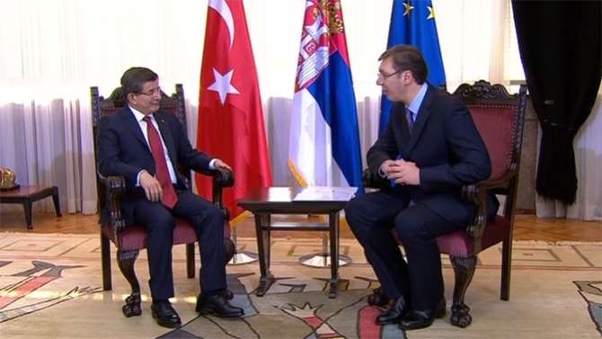 Davutoğlu Sırp Başbakanla Görüştü