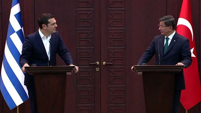 Davutoğlu Ve Çipras’tan Ortak Basın Toplantısı