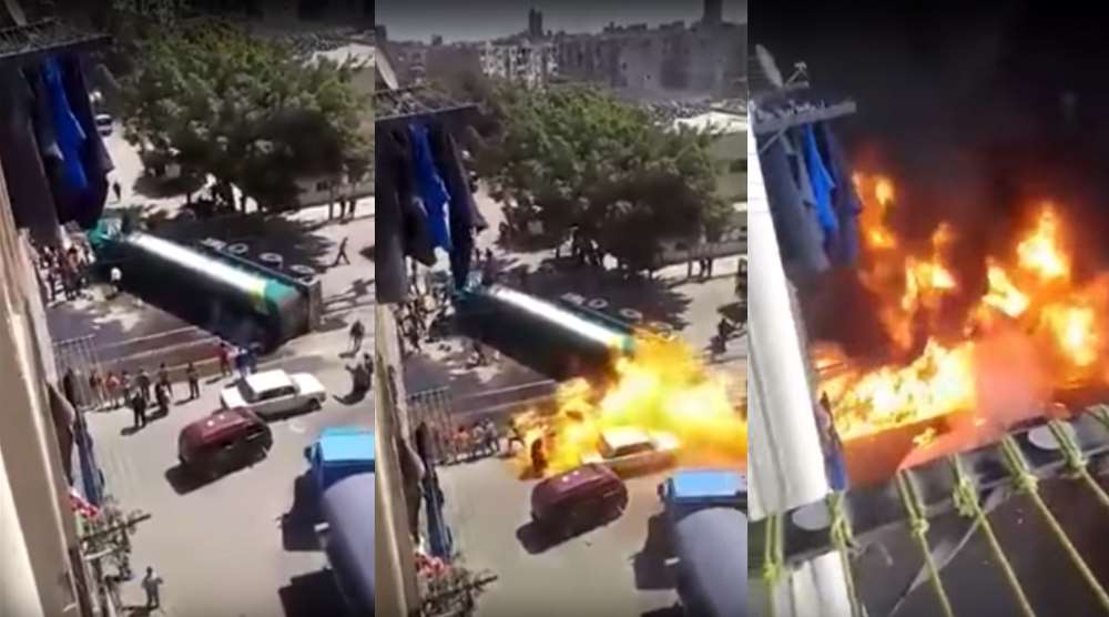 Devrilen Tanker Bir Anda Alev Aldı!