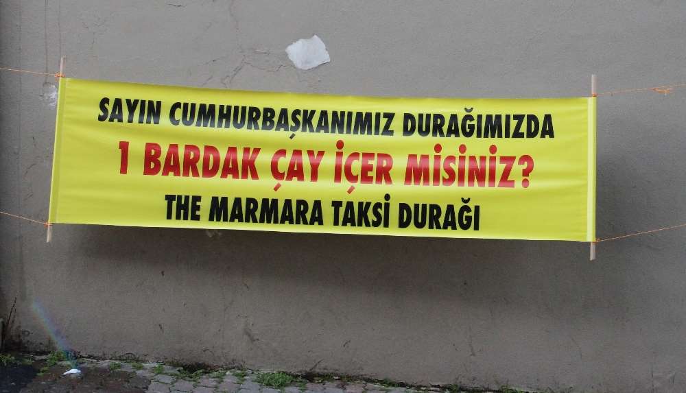 Erdoğan Bu Pankarta Kayıtsız Kalmadı