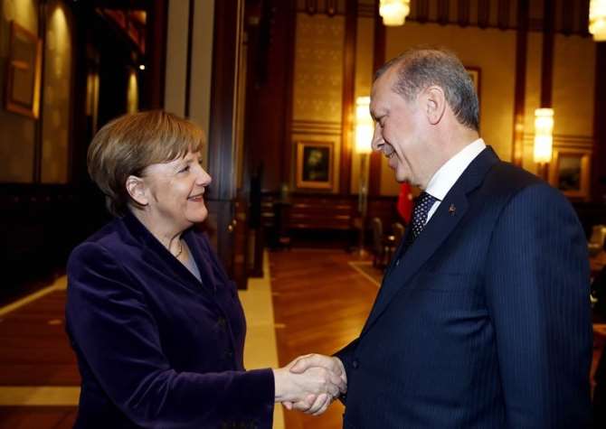 Erdoğan Merkel’le Görüştü