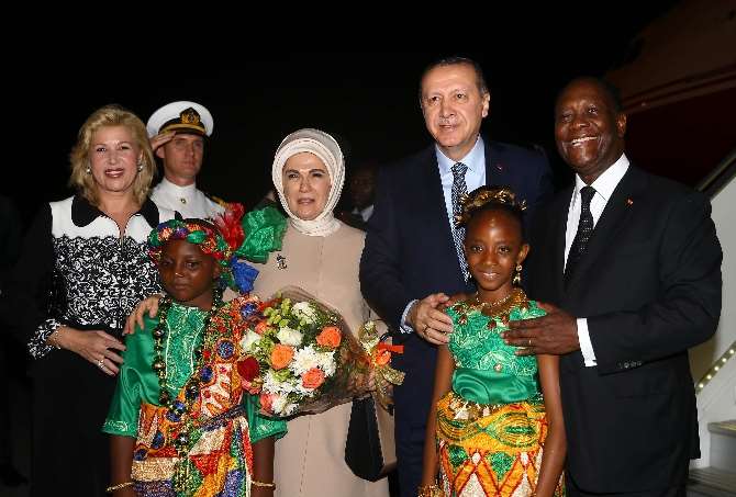 Erdoğan’a Fildişi Sahili’nde Sevgi Seli
