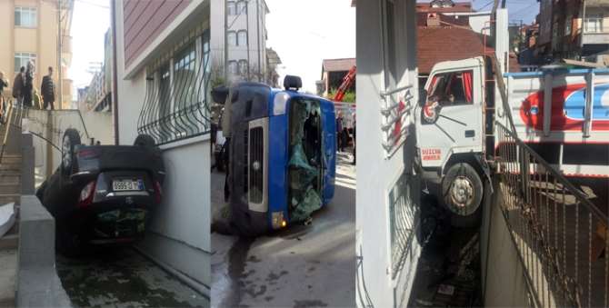 Freni Boşalan Kamyonet Ortalığı Savaş Alanına Çevirdi