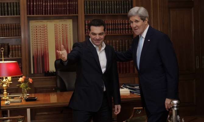 Kerry Atina’da Çipras’la Görüştü