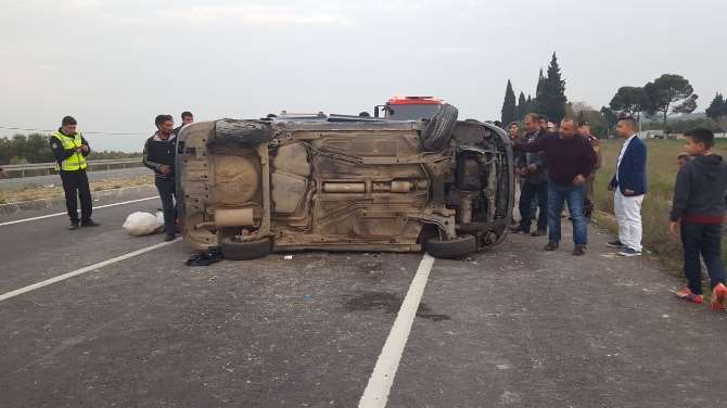 Kontrolden Çıkan Otomobil Takla Attı: 5 Yaralı