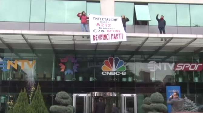 Ntv’nin Çatısında G-20 Protestosu
