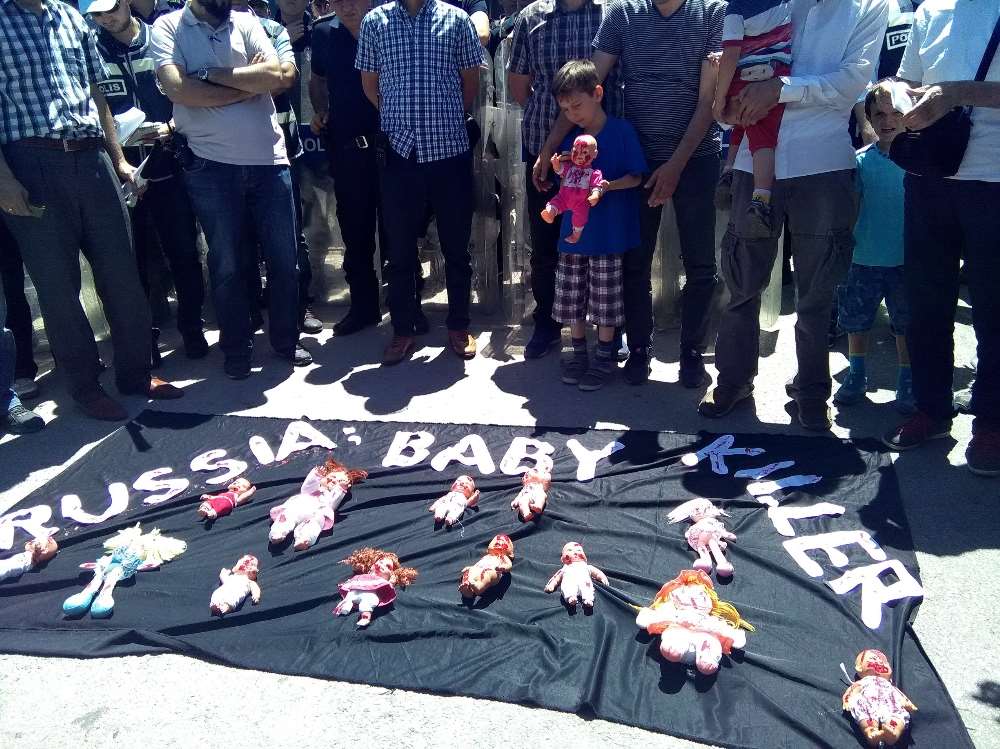 Rusya Büyükelçiliği Önünde ’suriye’ Eylemi