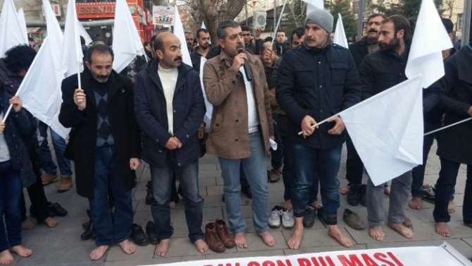 Siirt’te Çıplak Ayaklı Eylem