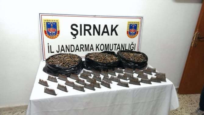 Şırnak’ta 11 Bin 500 Fişek Ele Geçirildi