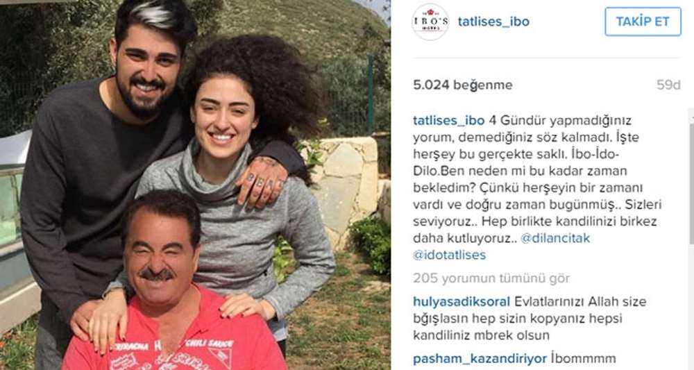 Tatlıses, Dilan Çıtak’la Fotoğrafını Paylaştı