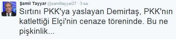 Tayyar’dan Demirtaş’a: Bu Ne Pişkinlik