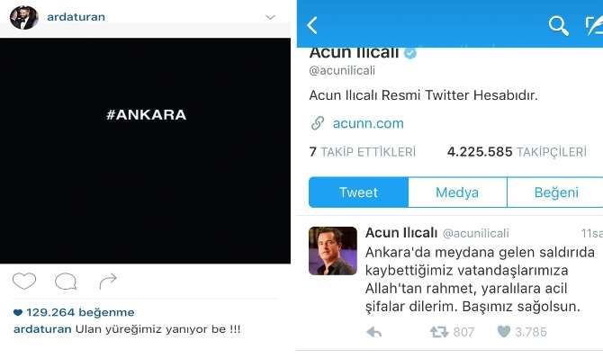 Ünlü İsimlerden Teröre Tepki