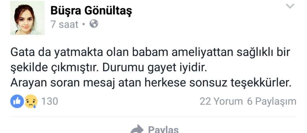 Yaralı Polisin Kızından Duygulandıran Paylaşım