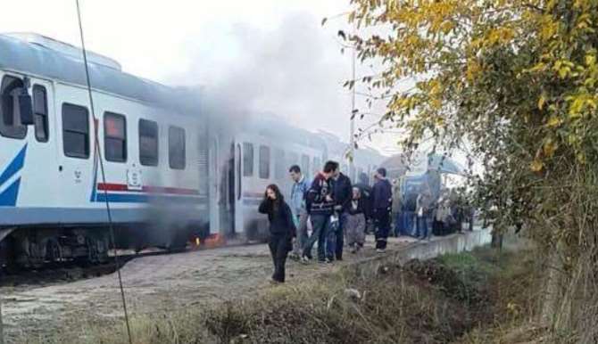 Yolcu Treninde Yangın Çıktı