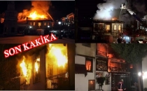 Ankara'da tarihi Hamamönü Çarşısı alev alev yandı