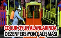 Bayram öncesi Çocuk oyun alanlarında dezenfeksiyon çalışmaları başlatıldı